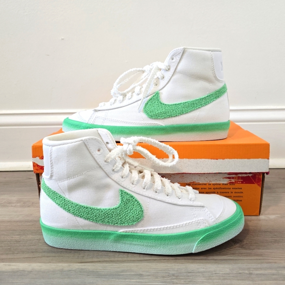 Nike Blazer Mid 77 White/Spring Green Sneakers Women's Size 8